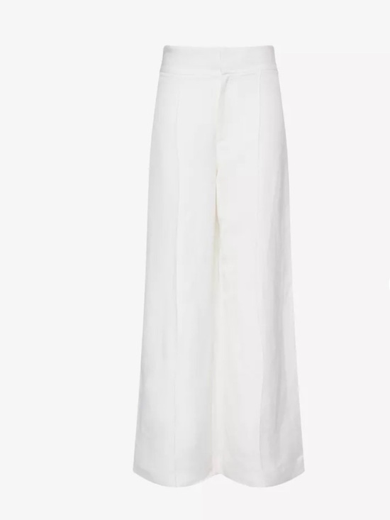 PAIGE Pants - PAIGE Greyson White Linen Blend High Rise Wide Leg Pants Size XS